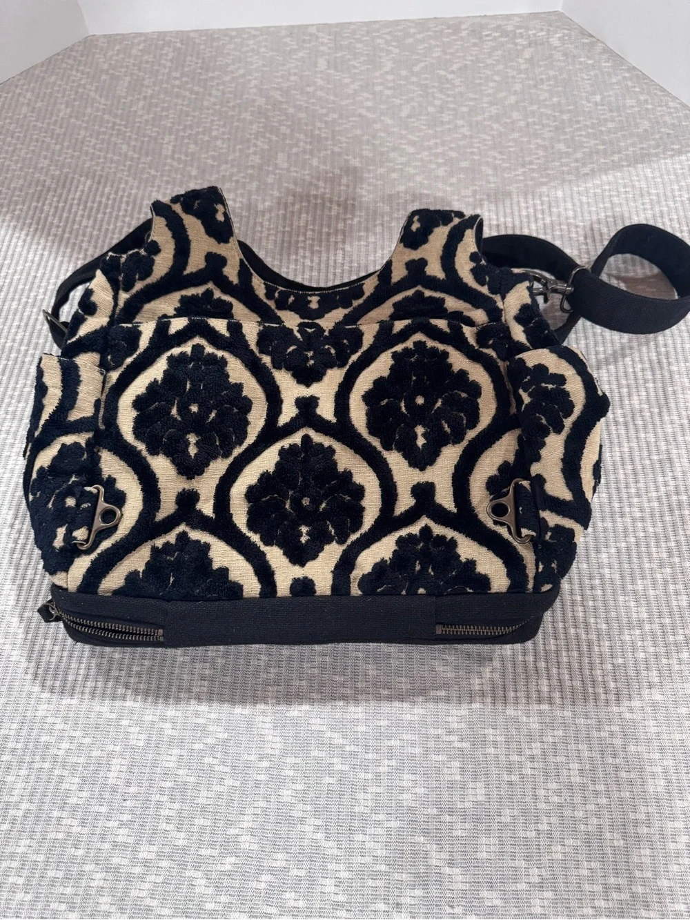 Cake by Petunia Black Forest Cake Cosmopolitan Carryall Diaper Bag Cut Velvet